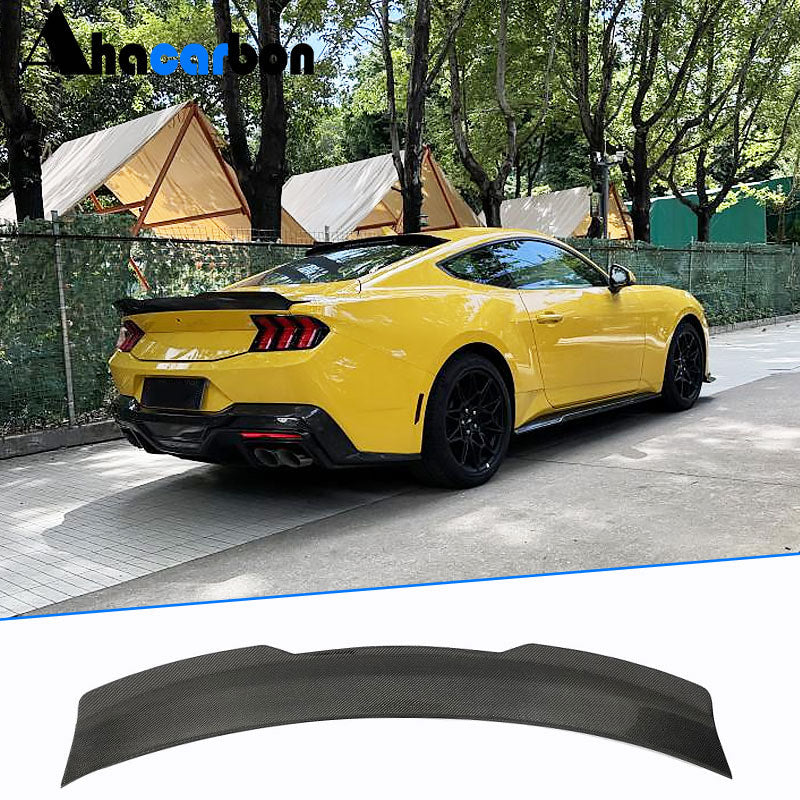 For Ford Mustang Dark Horse Coupe 2-Door 2024 Rear Trunk Spoiler Carbon Fiber