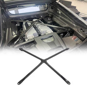 Gen 2 Audi R8 22-23 Engine Bay X-Brace Strut Bar Trim Dry Carbon Fiber