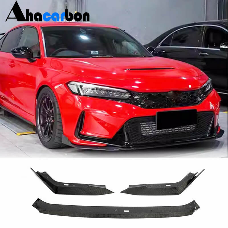 Honda Civic TYPE R Hatchback 4-Door 2023+ Front Bumper Lip Carbon Fiber