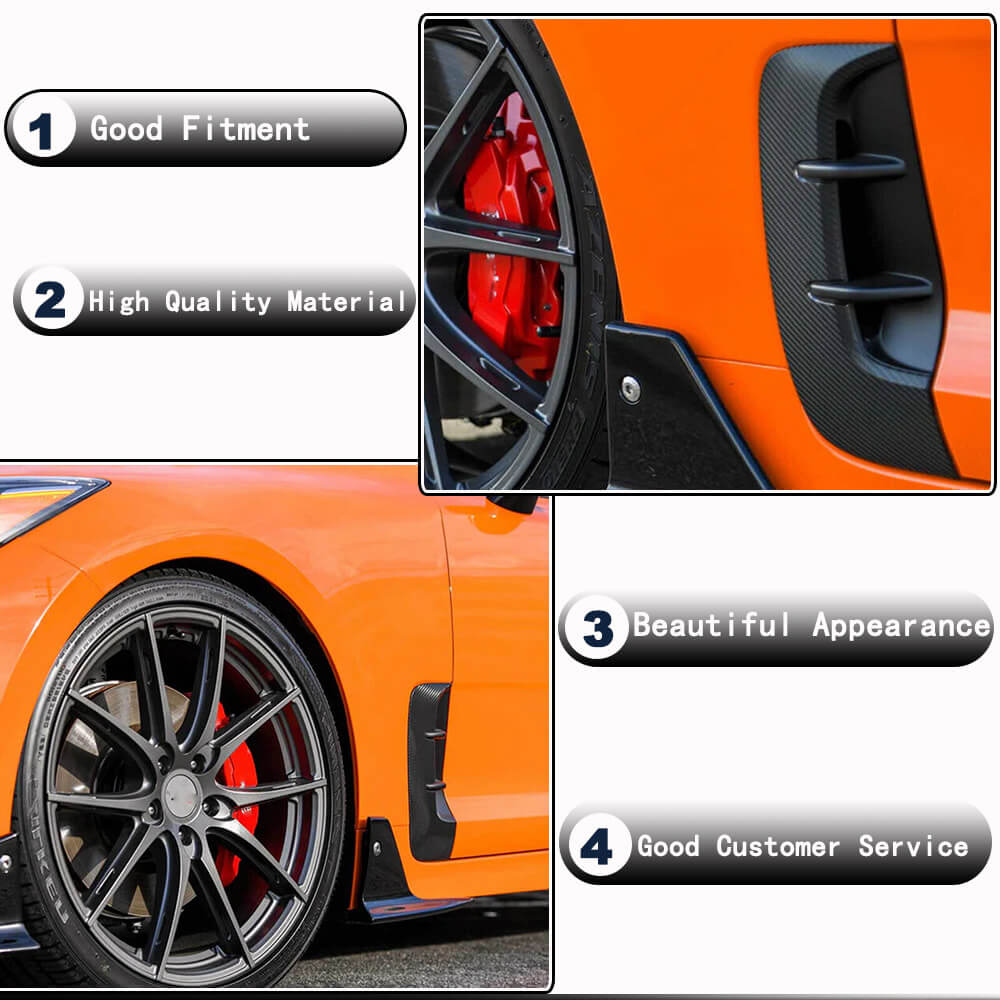 Kia Stinger 2018-2023 Side Air Fender Vent Carbon Fiber