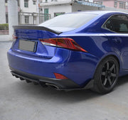 Rear Trunk Spoiler for Lexus IS250, IS300 & IS350 Sedan 2014-2020, Carbon Fiber or Glossy Black FRP