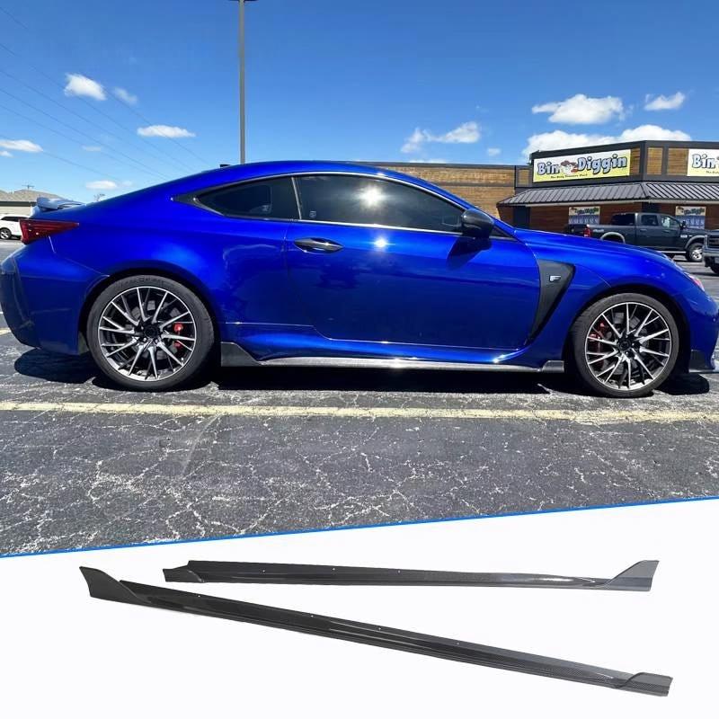 Lexus RC F Base Coupe Carbon Fiber Side Skirt Extensions, 2015–2018