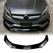 Mercedes Benz A Class W176 A200 A260 A45 AMG 2013-2018 Front Bumpers Lip 3pcs/set Glossy Black ABS