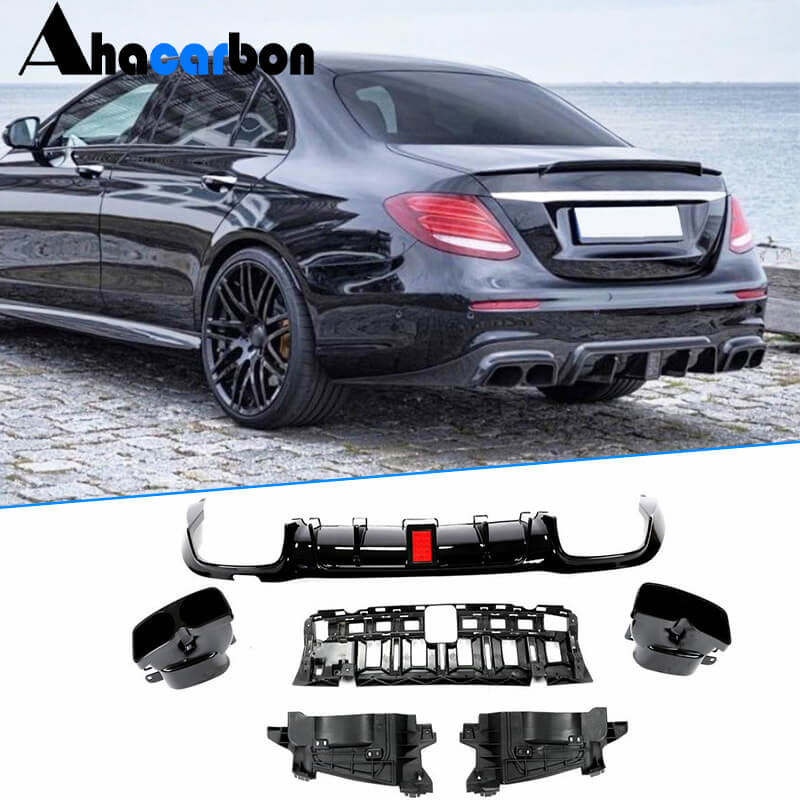 Mercedes Benz E Class W213 E200 E250 E300 E400 Sport E43 E53 E63 AMG Sedan 2017-2020 Rear Bumper Diffuser PP
