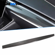 Tesla Model 3 2018-2022 Dashboard Decorative Bright Strip Dry Carbon Fiber