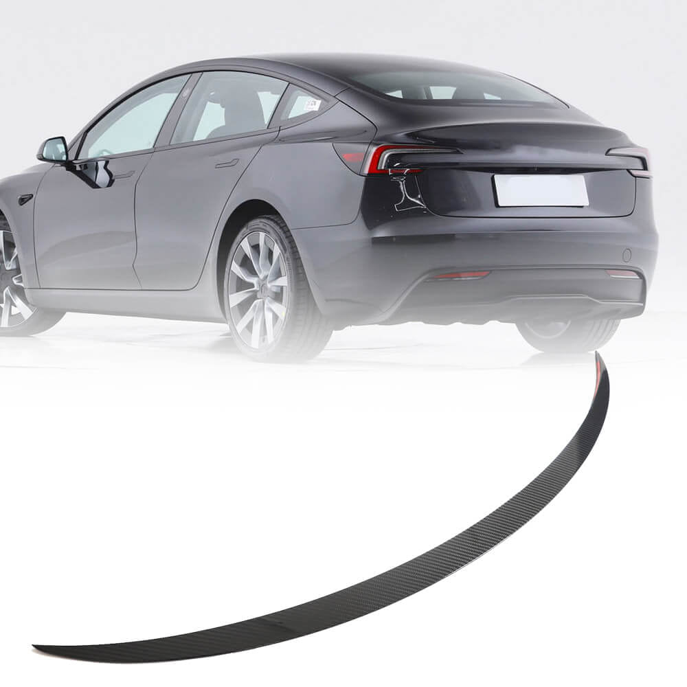 Tesla Model 3 2023 Rear Trunk Spoiler Dry Carbon Fiber