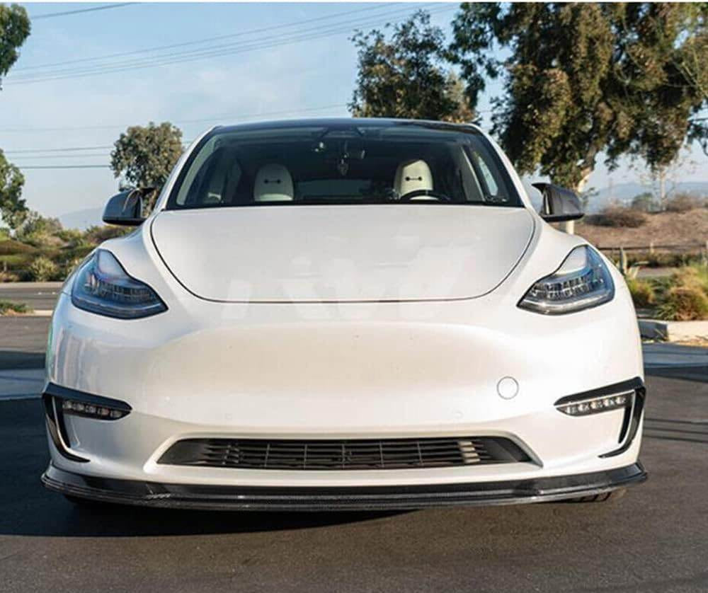 Tesla Model Y JC Style Carbon Fiber Front Lip Spoiler 2020–2021