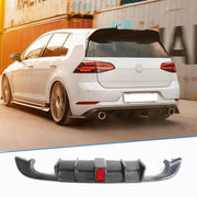 VW Golf 7.5 / GTI / R-Line Carbon Rear Diffuser with LED 2018–2020