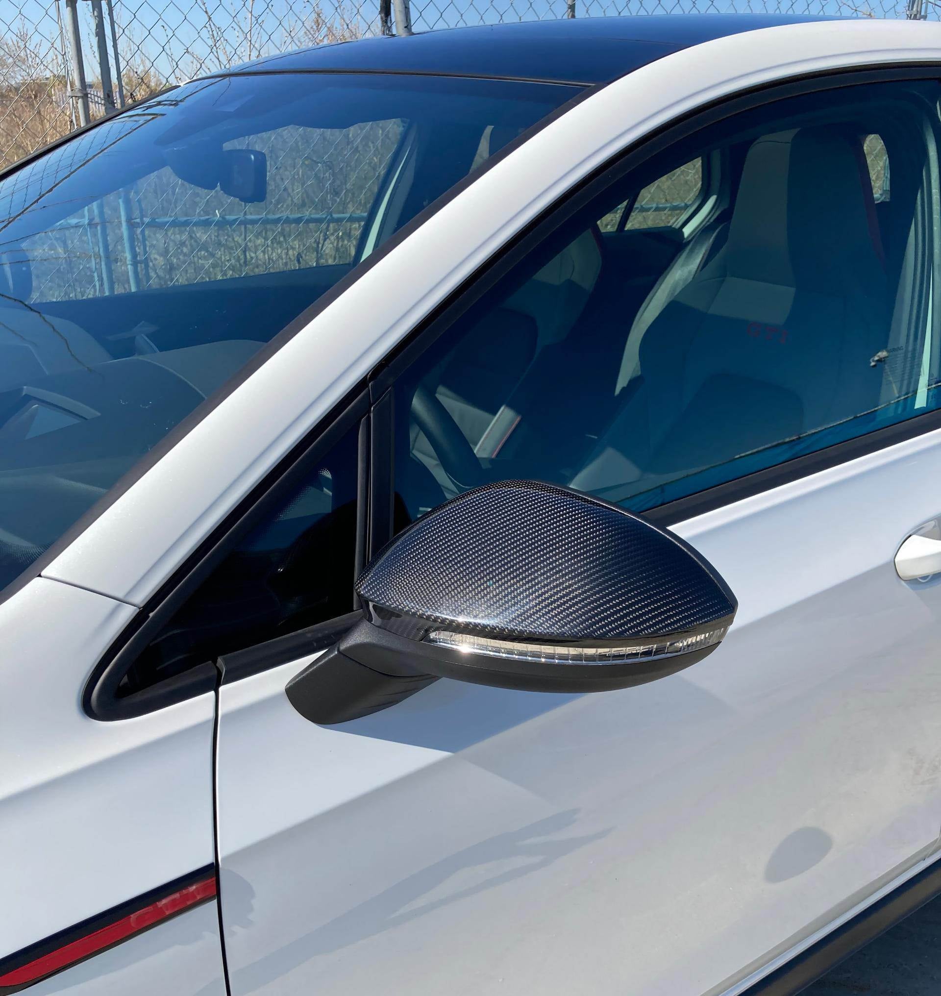 Volkswagen VW Golf 8 MK8 GTI R Rline 2021+ Mirror Covers Carbon Fiber
