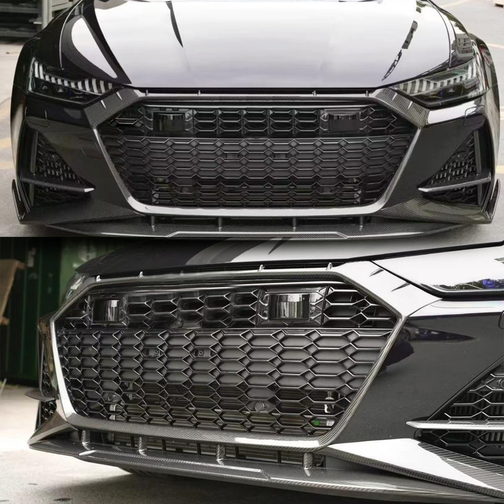 Audi RS6 C8 Avant 2019-2022 Front Grille  Dry Carbon Fiber