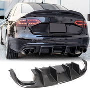 Audi S4 B8 Sedan Pre-facelift 2009-2012 Rear Bumper Diffuser Carbon Fiber