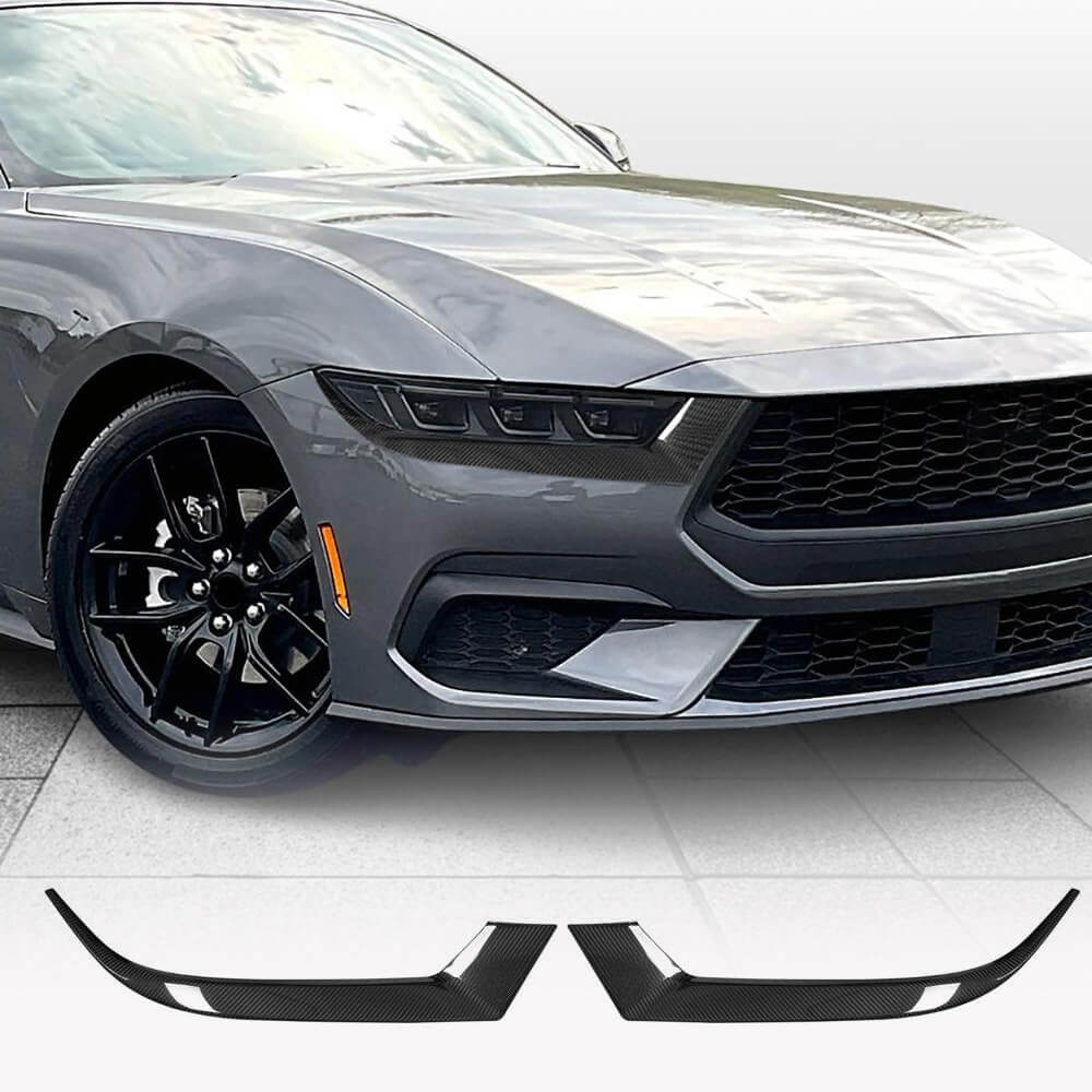Ford Mustang S650 2024 Headlight Eyelids Lamp Eyebrows Dry Carbon Fiber