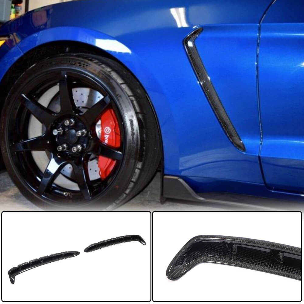 Ford Mustang 2018-2020 Side Air Fender Vent Carbon Fiber