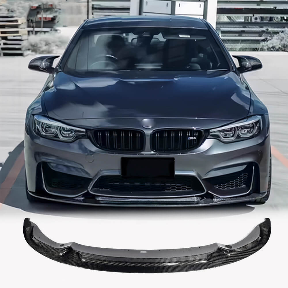 BMW F80 M3 F82/F83 M4 2014-2020 Front Bumper Lip Full Carbon Fiber