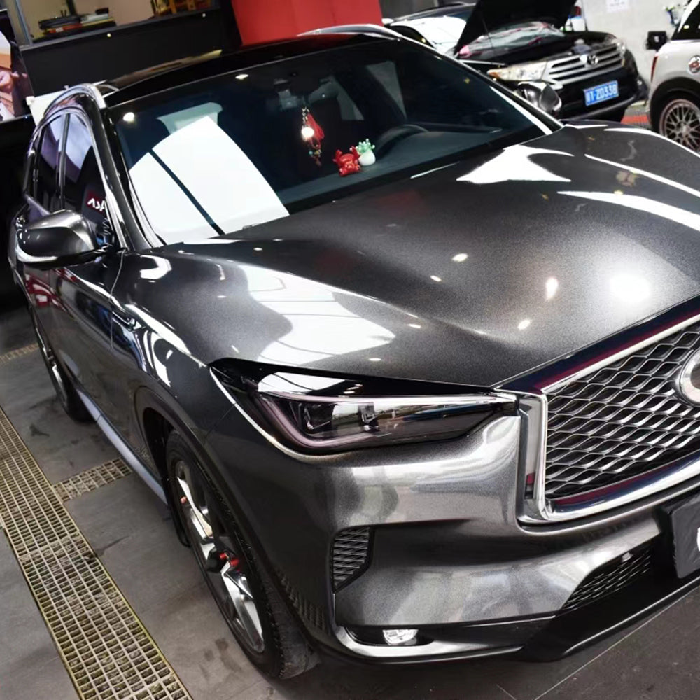 Glass Heavy Metal Graphite Grey Wrap Vinyl