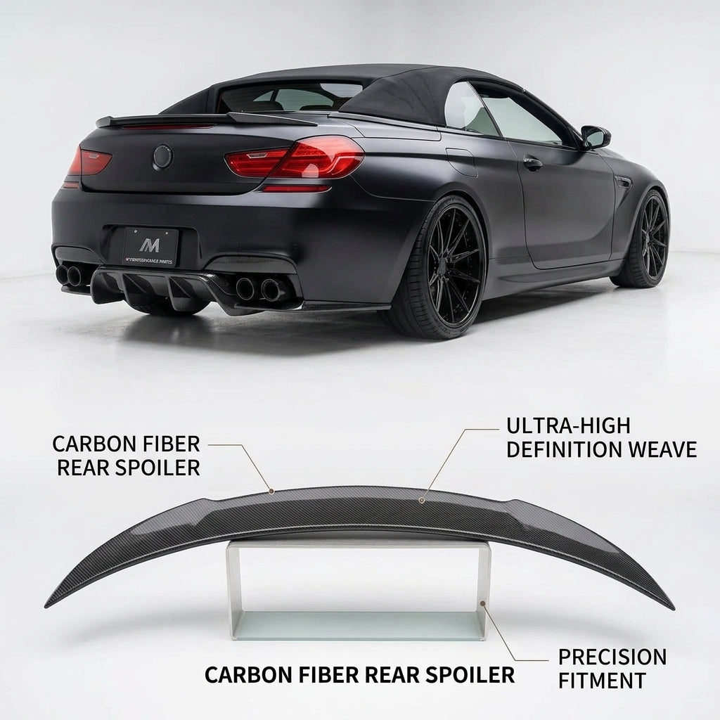 BMW 6 Series F12 640i 650i M6 Convertible 2013-2018 Rear Trunk Spoiler Carbon Fiber/FRP