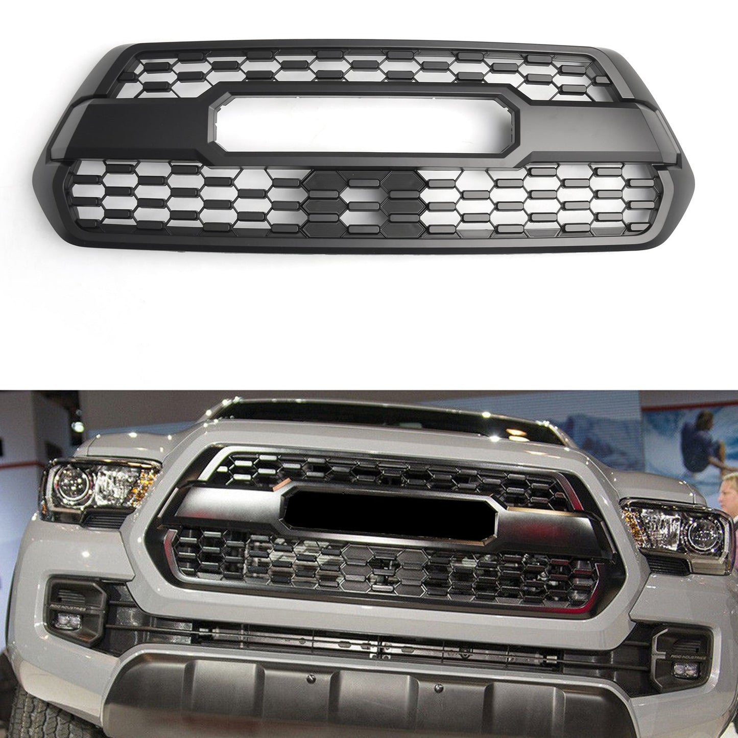 2016-2023 Tacoma TRD PRO PT228-35170 Front Bumper Hood Grill Kit Matte Black