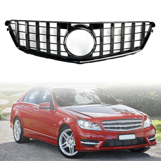 2008-2014 Mercedes-Benz C-Class W204 GTR Style Front Bumper Grille with Benz Logo