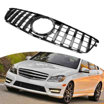 2008-2014 Mercedes-Benz C-Class W204 GTR Style Front Bumper Grille with Benz Logo