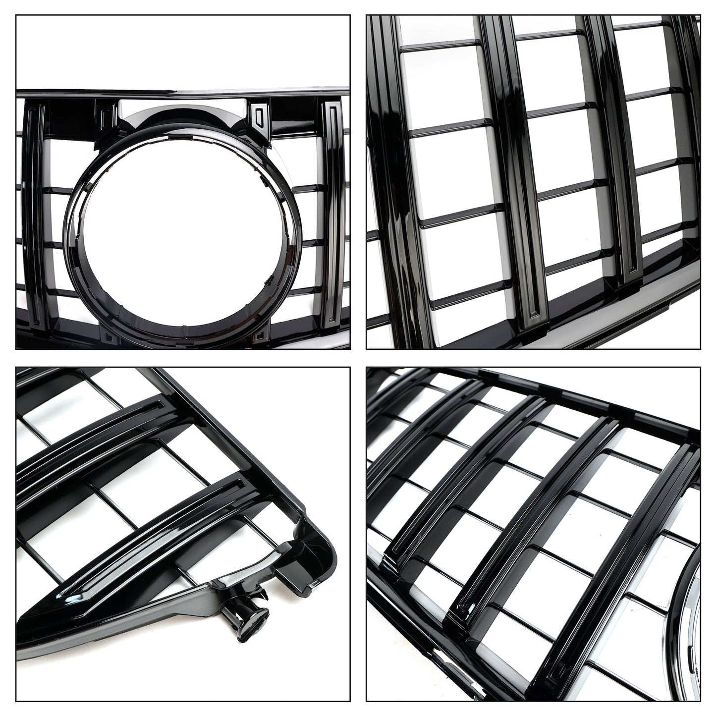 2008-2014 Mercedes-Benz C-Class W204 GTR Style Front Bumper Grille with Benz Logo