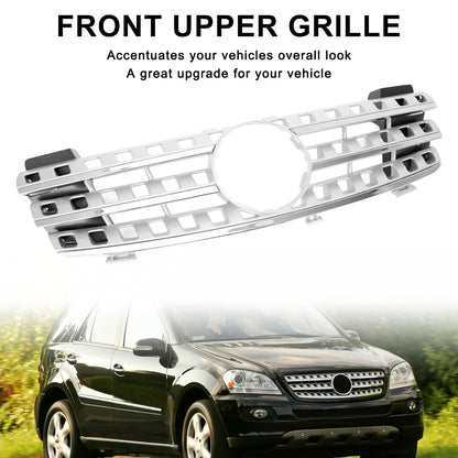 2005-2008 Mercedes-Benz ML-Class W164 ML320 ML350 ML500 Chrome Front Upper Grille