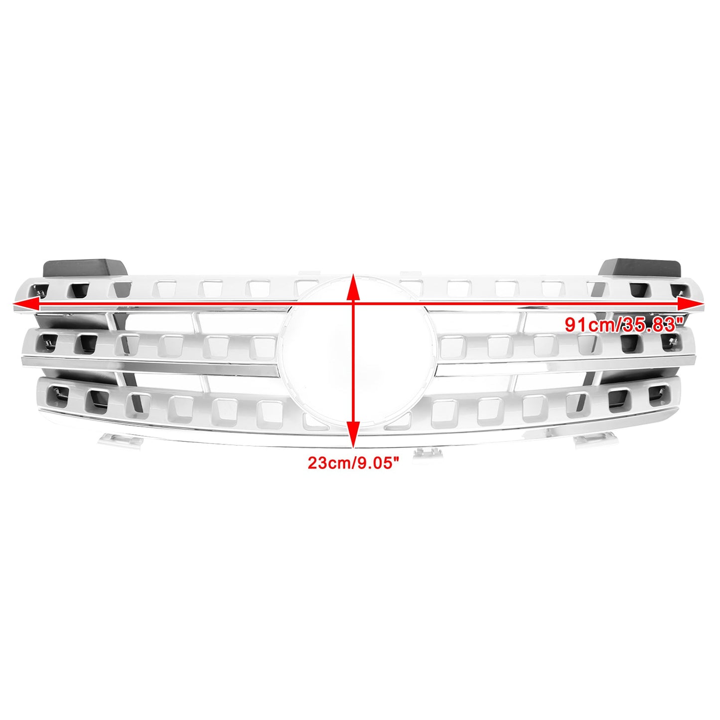 2005-2008 Mercedes-Benz ML-Class W164 ML320 ML350 ML500 Chrome Front Upper Grille