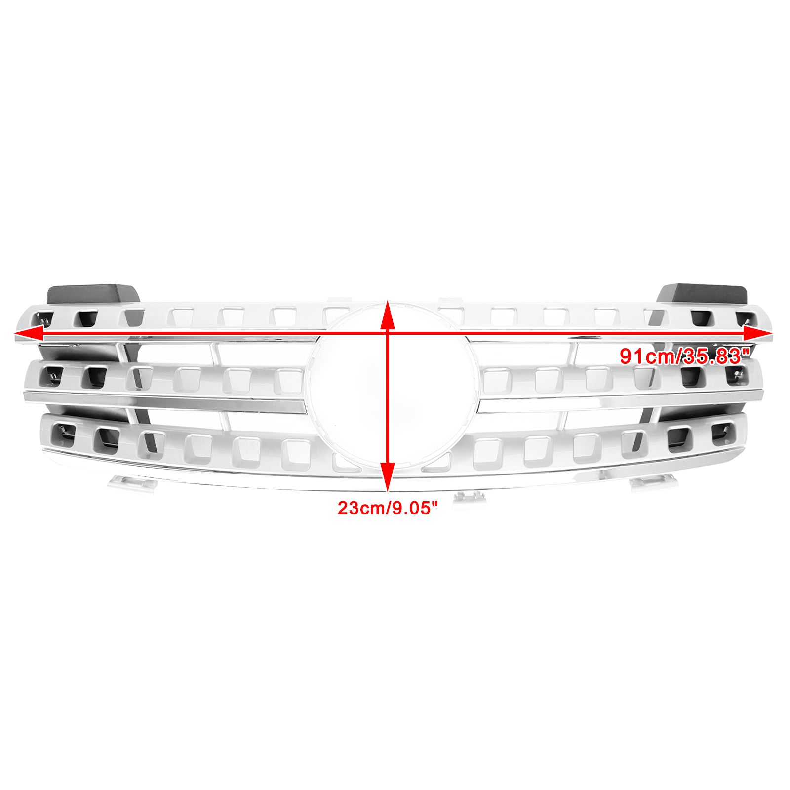 2005-2008 Mercedes-Benz ML-Class W164 ML320 ML350 ML500 Chrome Front Upper Grille