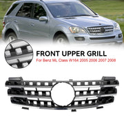 2005-2008 Mercedes-Benz ML-Class W164 ML320 ML350 ML500 Chrome Black Front Upper Grille