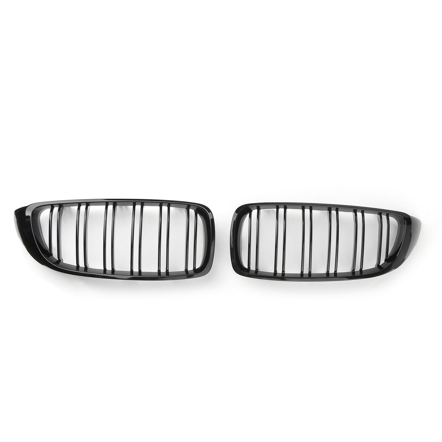 2014+ BMW 4 Series F32 F33 F36 F82 Gloss Black Dual Slat M4 Sport Front Kidney Grille