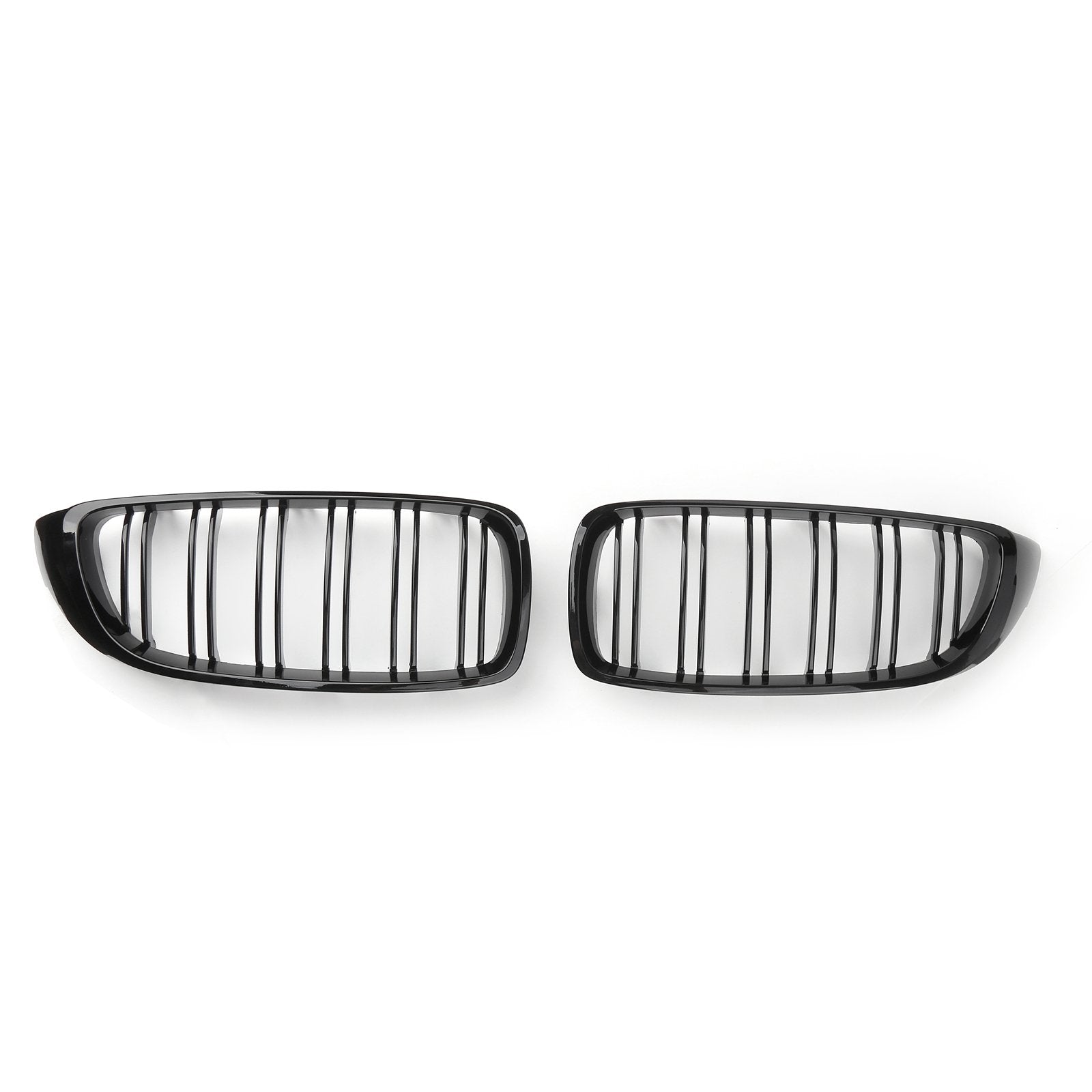 2014+ BMW 4 Series F32 F33 F36 F82 Gloss Black Dual Slat M4 Sport Front Kidney Grille