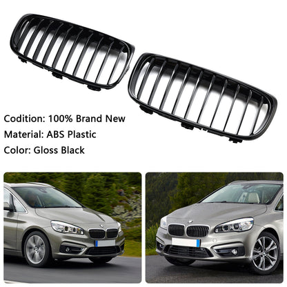 2015-2018 BMW 2 Series Gran Tourer F45 F46 Gloss Black Front Kidney Grille
