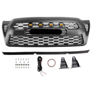 2005-2011 Toyota Tacoma Matte Black Front Bumper Grille Grill W/Led PT0317-9842 Generic