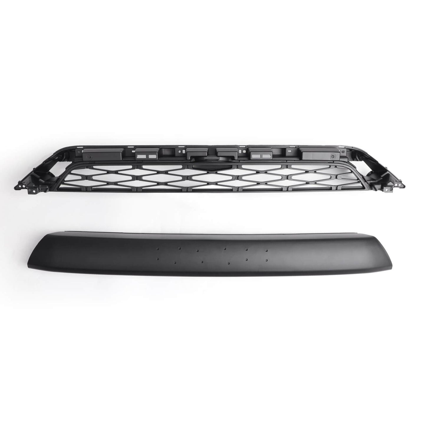 No Need to drill Version 2014-2019 4Runner TRD PRO 2 Piece Front Bumper Grille PZ323-35056 PZ327-35053 Grill Replacement+Gray
