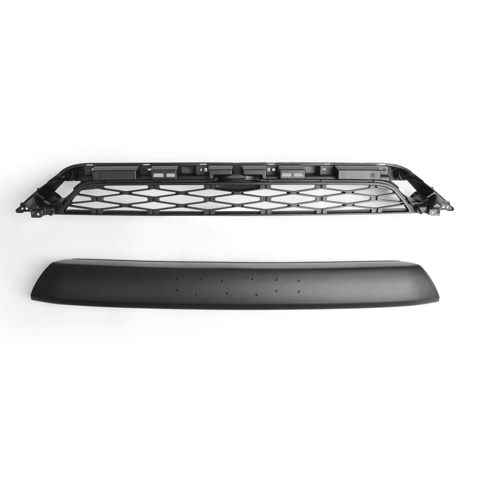 No Need to drill Version 2014-2019 4Runner TRD PRO 2 Piece Front Bumper Grille PZ323-35056 PZ327-35053 Grill Replacement+Gray