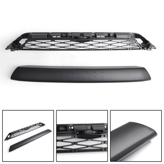 No Need to drill Version 2014-2019 4Runner TRD PRO 2 Piece Front Bumper Grille PZ323-35056 PZ327-35053 Grill Replacement+Gray