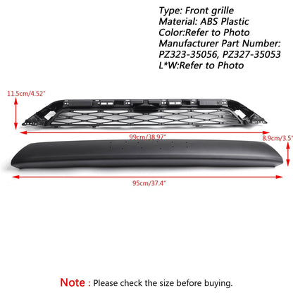 No Need to drill Version 2014-2019 4Runner TRD PRO 2 Piece Front Bumper Grille PZ323-35056 PZ327-35053 Grill Replacement+Gray