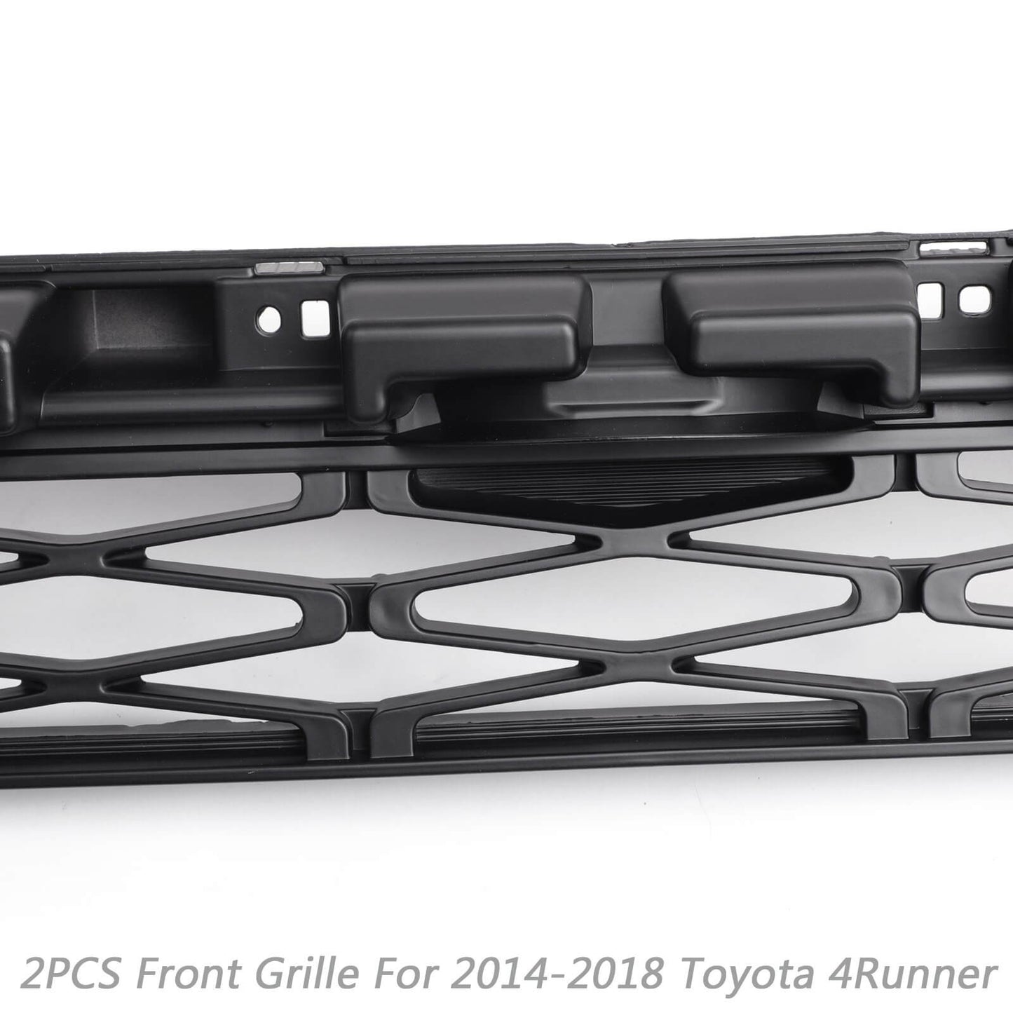 No Need to drill Version 2014-2019 4Runner TRD PRO 2 Piece Front Bumper Grille PZ323-35056 PZ327-35053 Grill Replacement+Gray