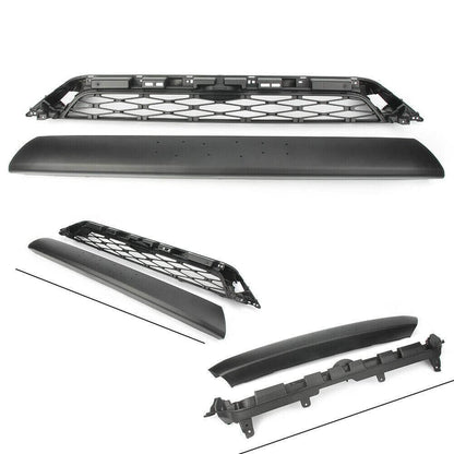 No Need to drill Version 2014-2019 4Runner TRD PRO 2 Piece Front Bumper Grille PZ323-35056 PZ327-35053 Grill Replacement+Gray