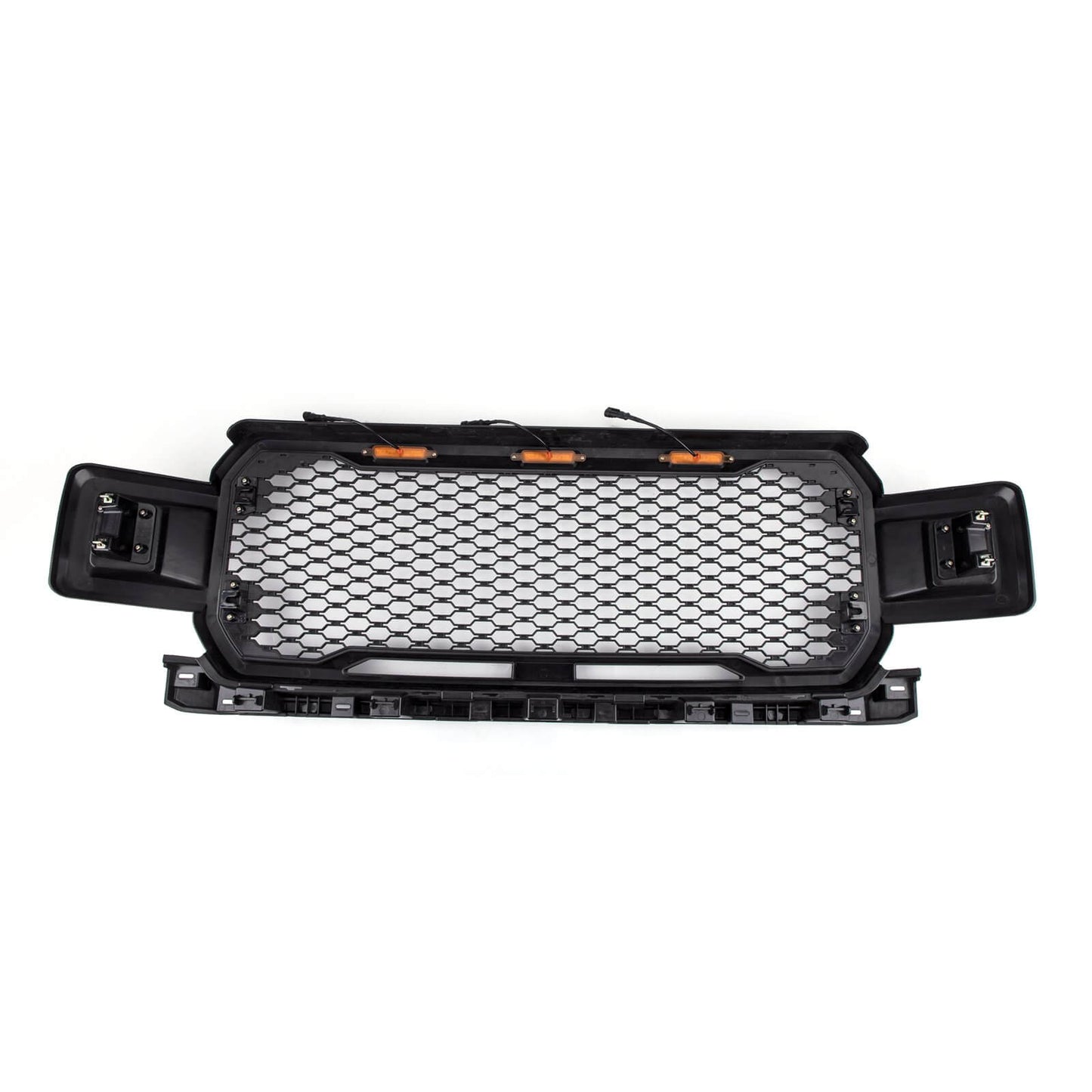 18-20 Ford F150 Honeycomb Grill Amber LED Raptor Style Grill Repalcment