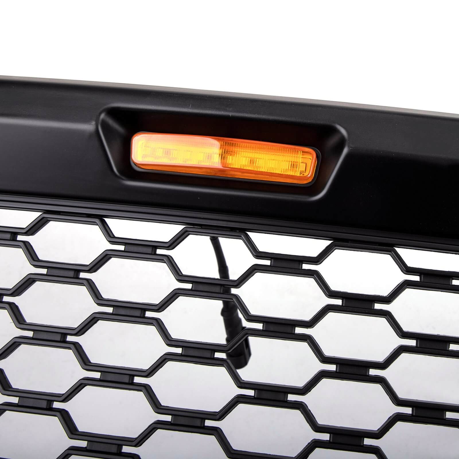 18-20 Ford F150 Honeycomb Grill Amber LED Raptor Style Grill Repalcment