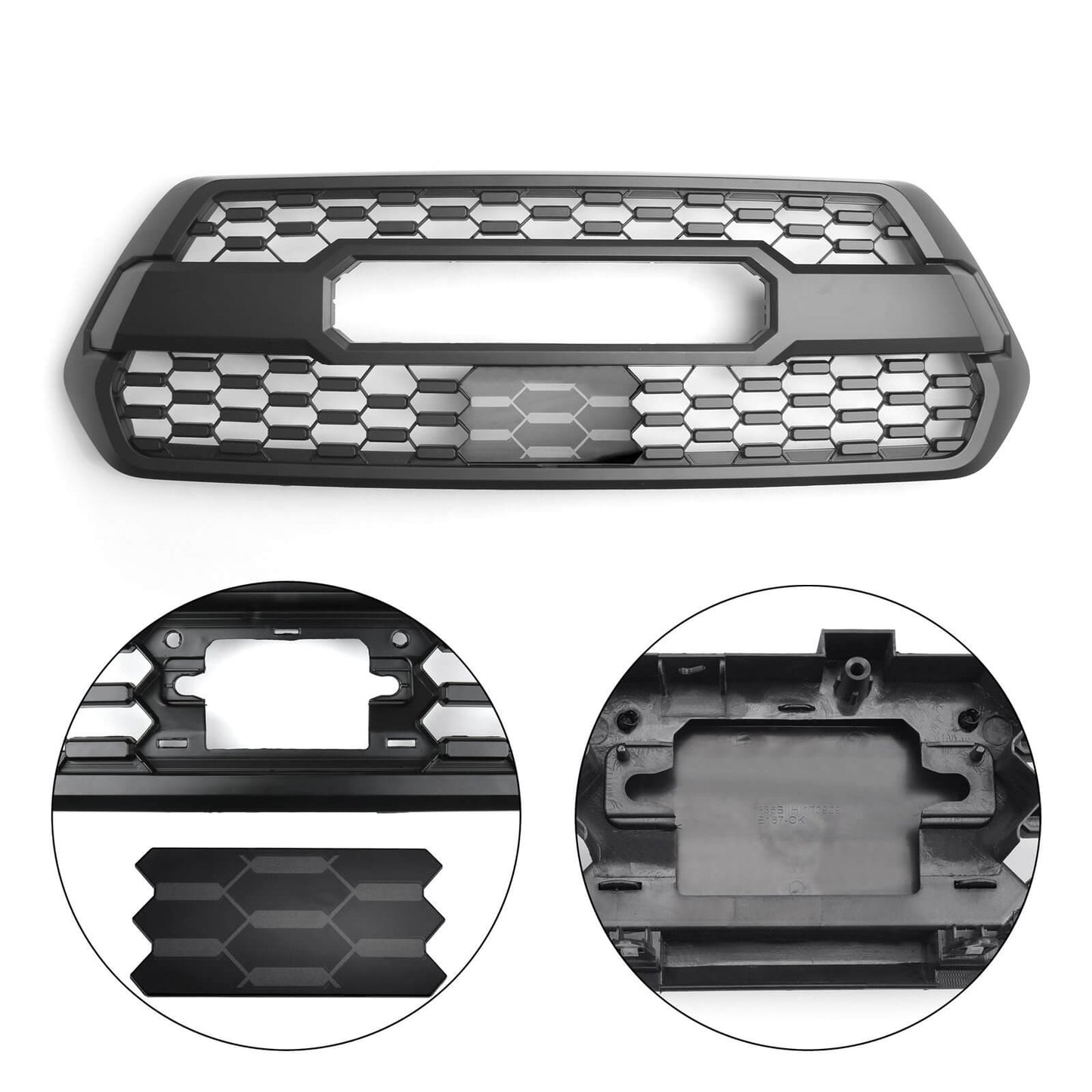 TRD Pro Grille + ACC DRCC Garnish Sensor Cover + LED Lights For Toyota Tacoma 2016-2023