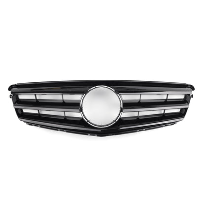 2008-2014 Mercedes-Benz C-Class W204 C300 C350 Chrome Front Bumper Grille with LED Emblem