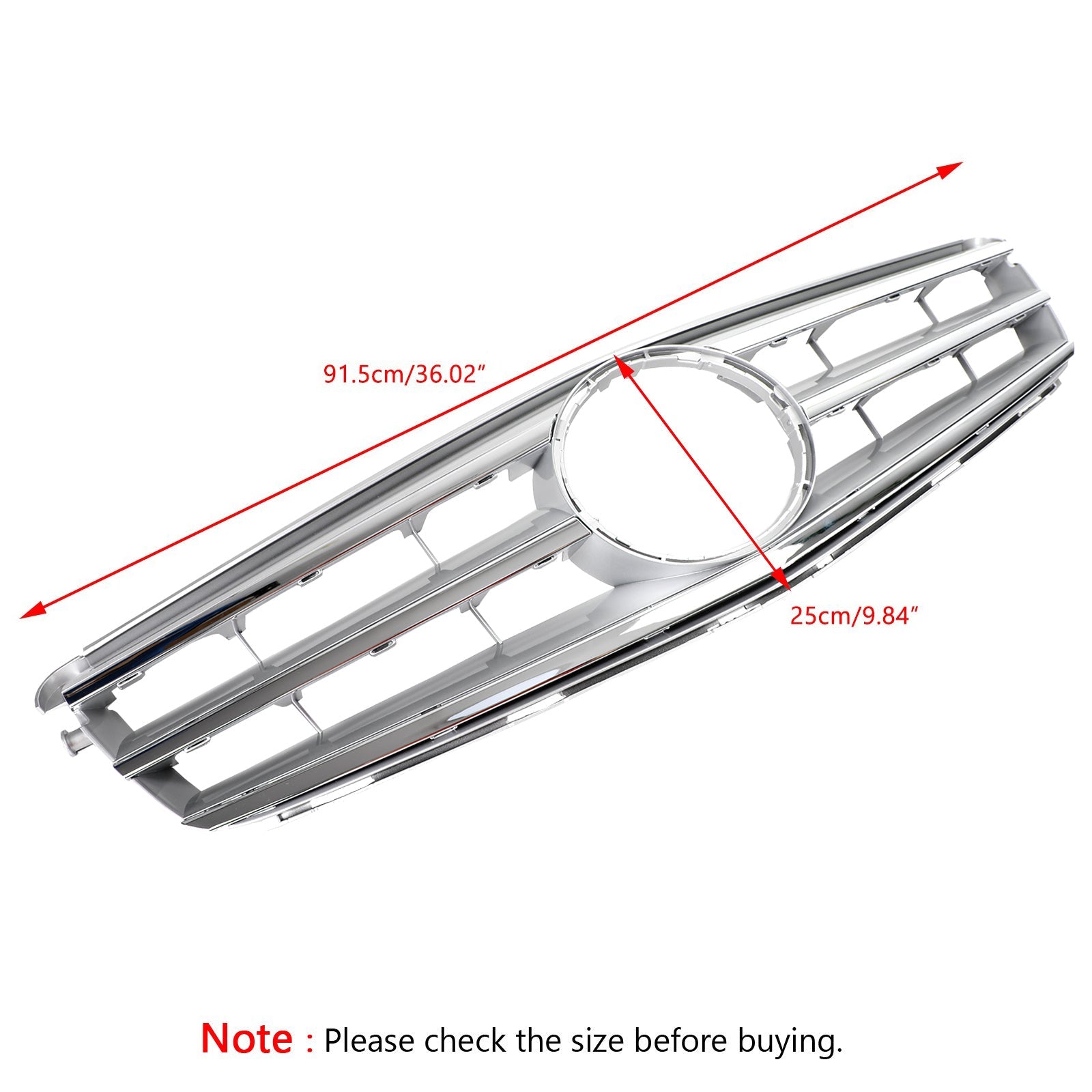2008-2014 Mercedes-Benz C-Class W204 C300 C350 Front Bumper Grille with LED Emblem