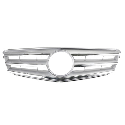 2008-2014 Mercedes-Benz C-Class W204 C300 C350 Chrome Front Bumper Grille with LED Emblem