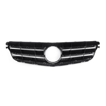 2008-2014 Mercedes-Benz C-Class W204 C300 C350 Black Chrome Front Bumper Grille with LED Emblem