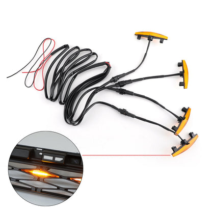2014-2019 Toyota 4Runner TRD PRO Front Grille Grill Kit Gray Word + LED Light