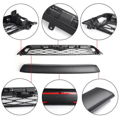 2014-2019 Toyota 4Runner TRD PRO Front Grille Grill Kit Gray Word + LED Light