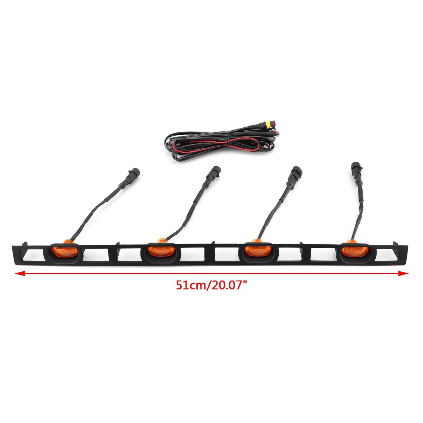 Tacoma 2012-2015 Grille Amber Light Front Bumper Hood Grille LED Lights 4 PCS