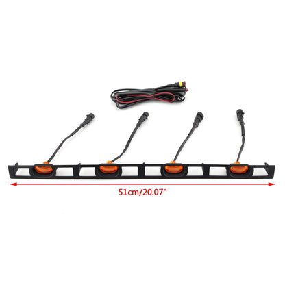 Tacoma 2012-2015 Grille Amber Light Front Bumper Hood Grille LED Lights 4 PCS
