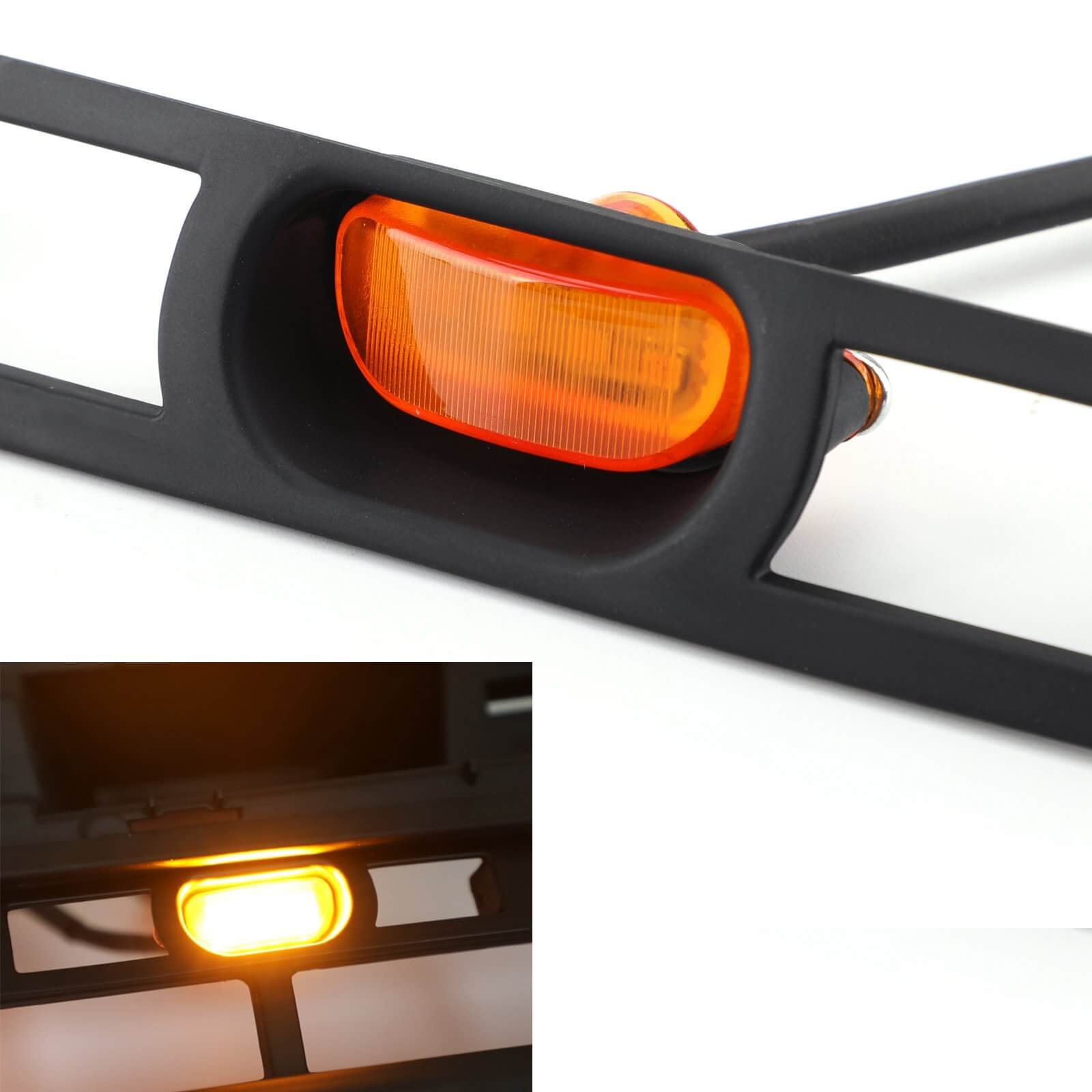 Tacoma 2012-2015 Grille Amber Light Front Bumper Hood Grille LED Lights 4 PCS